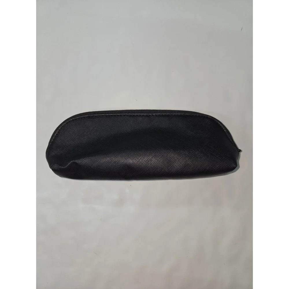 Morphe Black Saffiano Textured Makeup Brush Bag Cosmetic Travel Pouch Zip Case